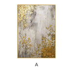 Golden oil painting