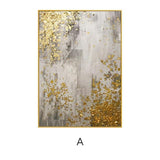 Golden oil painting