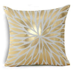 Black Golden Leaves Cushion Bronzing Gold