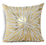 Black Golden Leaves Cushion Bronzing Gold