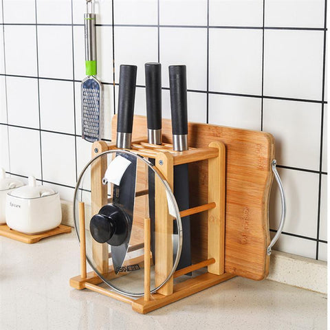 Wooden Knife Organizer Holder Cutting Tool Storage Shelf
