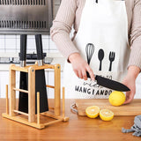 Wooden Knife Organizer Holder Cutting Tool Storage Shelf
