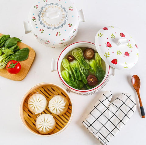 Cute Casserole Increase Capacity Stew Pot