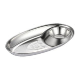Plate Stainless Steel Fast Food Oval Sushi Plate