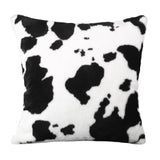 Cow Pattern Plush Pillowcase Animal Pattern