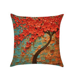 Pillow Cushion Vintage Flower Cotton Linen Pillow Case