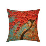 Pillow Cushion Vintage Flower Cotton Linen Pillow Case
