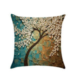 Pillow Cushion Vintage Flower Cotton Linen Pillow Case