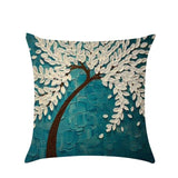 Pillow Cushion Vintage Flower Cotton Linen Pillow Case