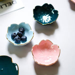 Cherry Blossom Trinket Plate Sauce Dish Flower Bowl