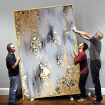 Golden oil painting
