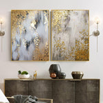 Golden oil painting