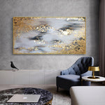 Golden oil painting