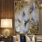 Golden oil painting