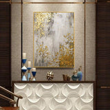 Golden oil painting