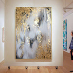 Golden oil painting