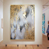 Golden oil painting