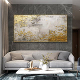 Golden oil painting